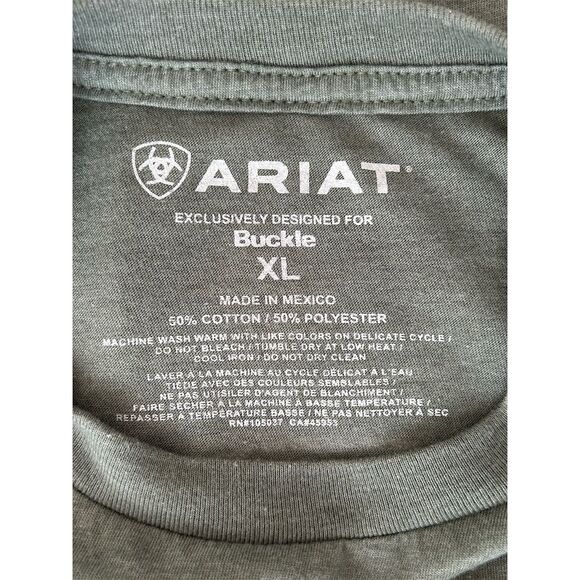 Ariat Men's XL Green Graphic Logo T-Shirt Short Sleeve Casual - Picture 2 of 6